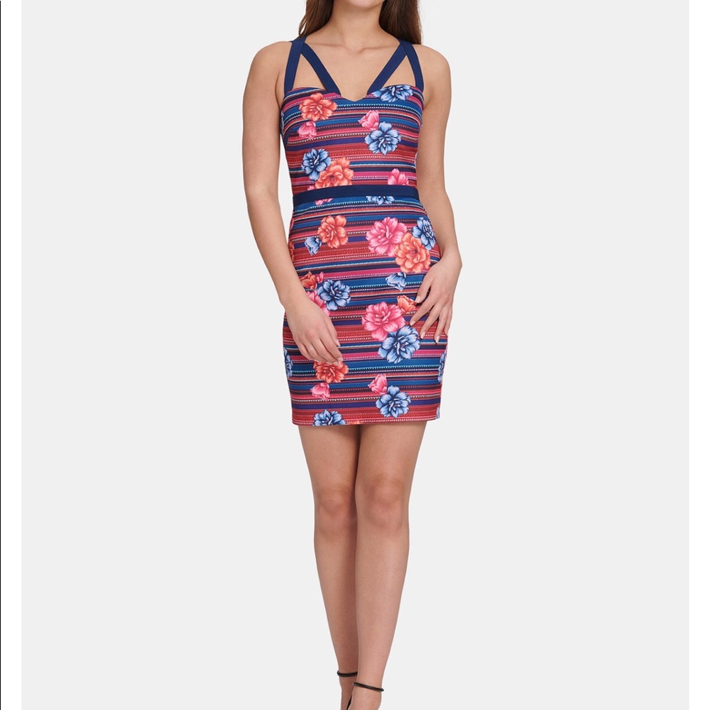 Guess Strappy Back Bodycon Dress